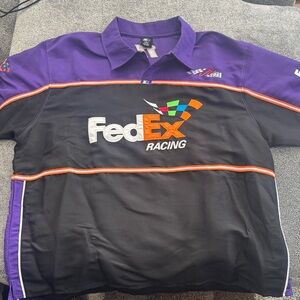 FedEx Racing - Denny Hamlin - #11 Men's Purple and Black Racing Jersey